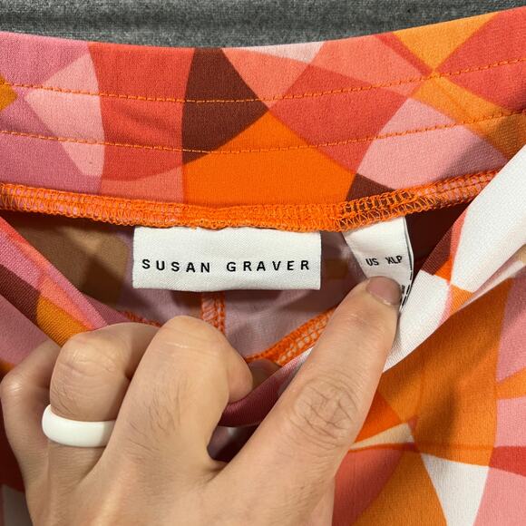 Susan Graver Liquid Knit Pull-On Culotte Pant Rose Rostract, Petite X-Large - Picture 3 of 8